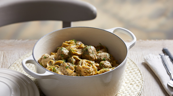 Tagliatelle met champignons en gehaktballetjes