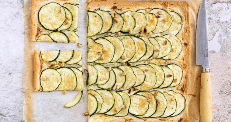 Courgette plaattaart