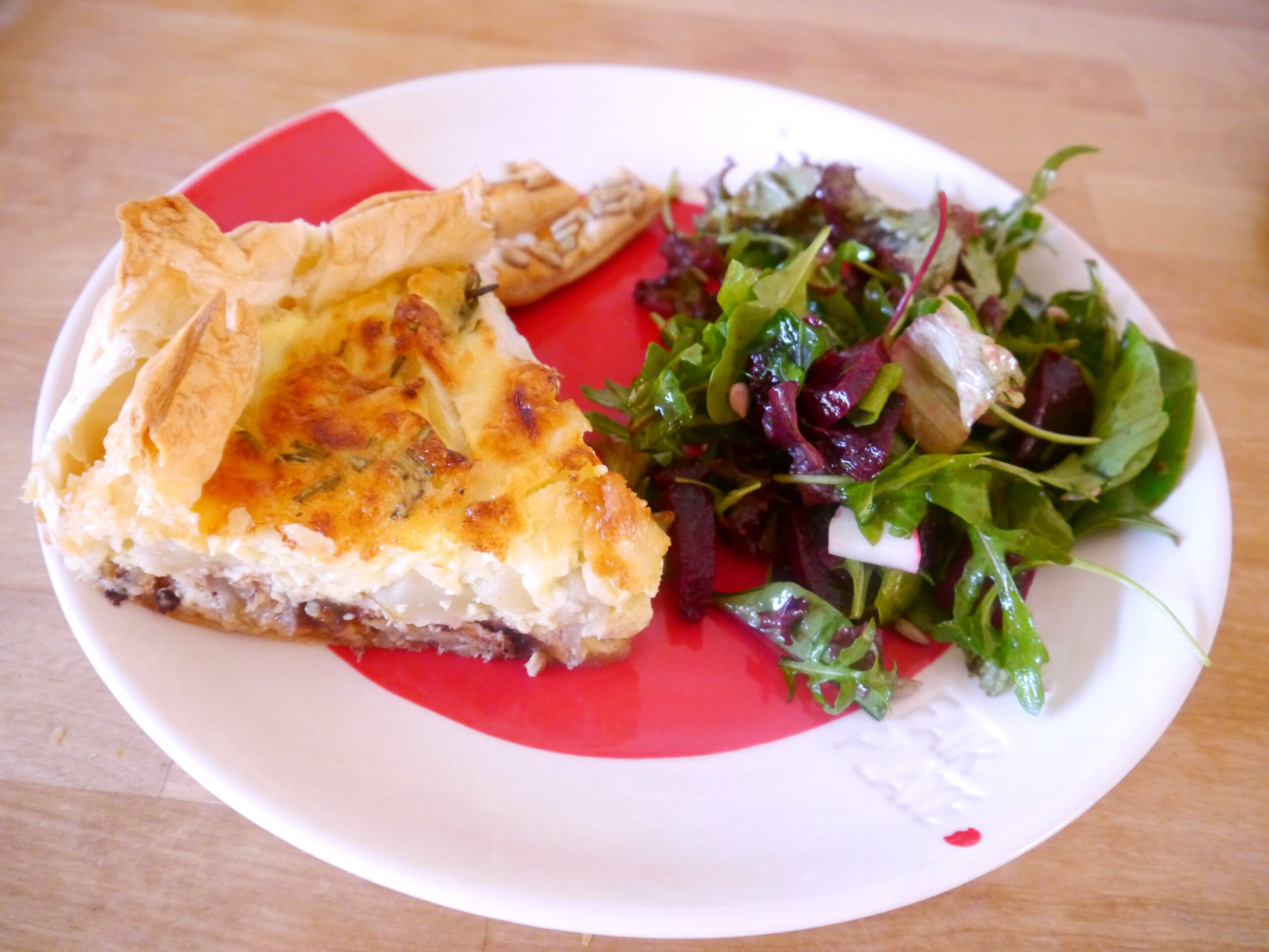 Vegetarische Quiche met peer en geitenkaas